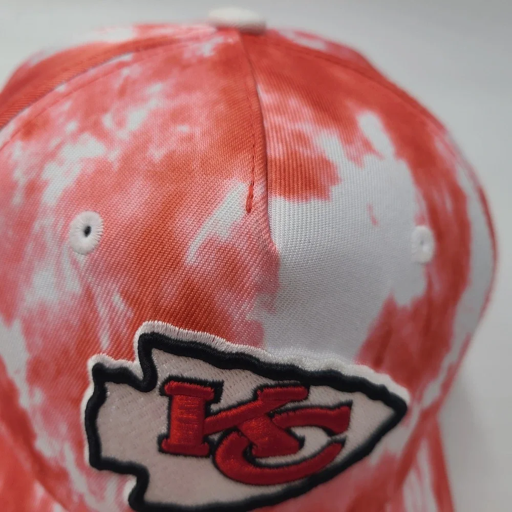 Youth Kansas City Chiefs Hat Snapback NFL Team Apparel Red White Tie Dye Boys